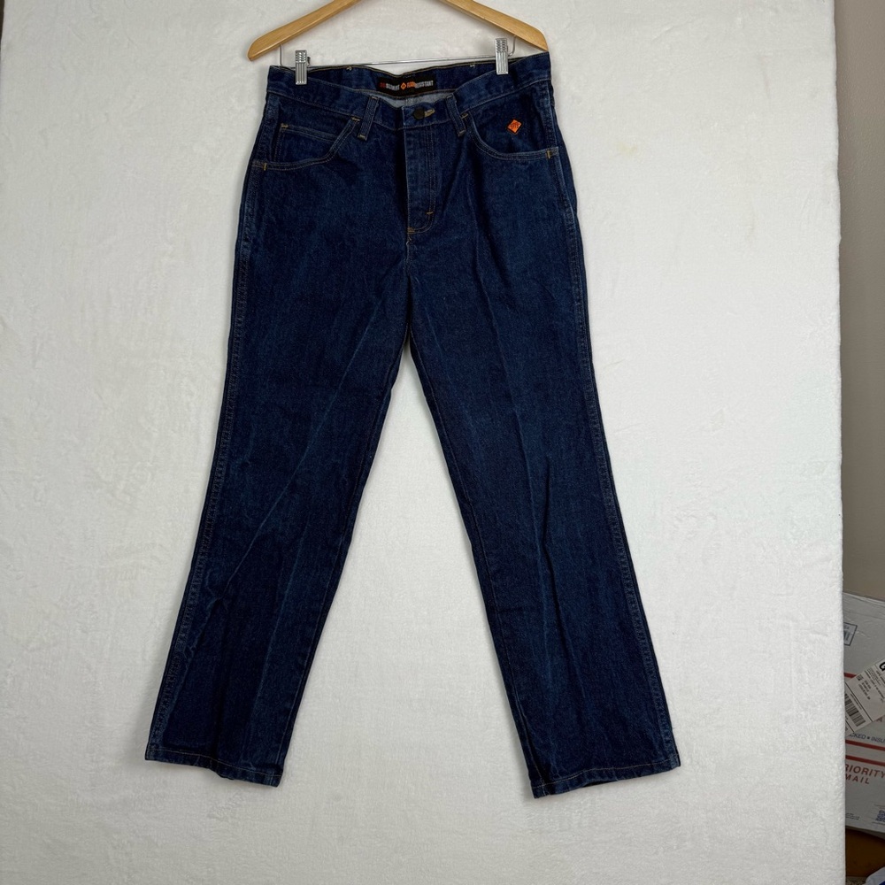 Wrangler FR Flame Resistant Jeans 34x30 Slim Fit HRC2 2112 Arc 23.6 ATPV Denim